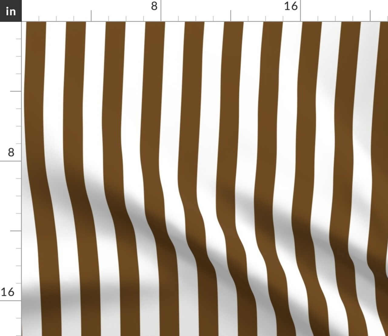 Stripes Vertical Dark Brown White Browns Custom Printed Fabric by Spoonflower Various Fabrics by the Yard or Fat Quarter